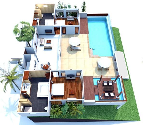 Riverside Villa side view