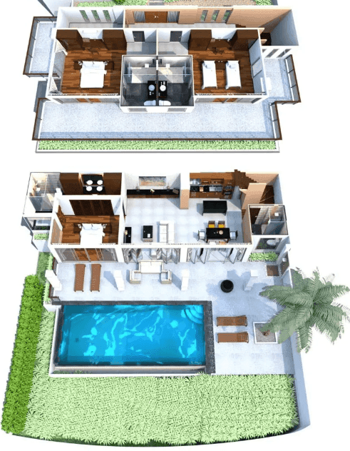 Three bedroom hospitality villa