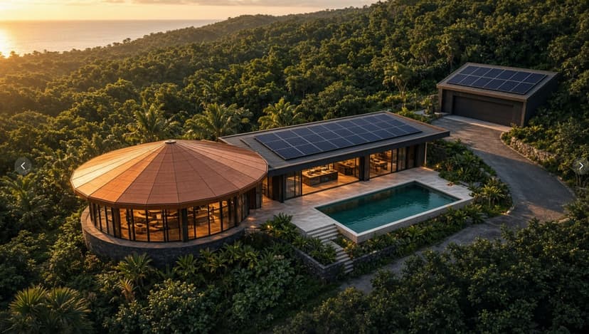 Toroidal Field Sanctuary — 1-bed solar hero estate vision